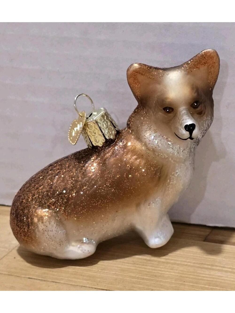 Pembroke Welsh Corgi Old World Christmas OWC  Handblown Christmas Tree Ornament